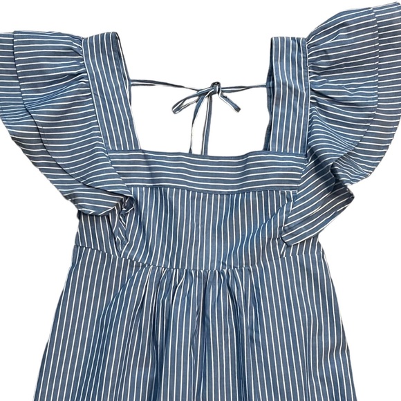 NWT UO • La Petite Blue Striped Babydoll Dress - S - Picture 6 of 12